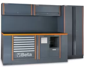 Image of Beta Tools C55AB Workstation - Cabinet Workbench Service Module + Tool Panel