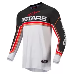 Image of Alpinestars Fluid Speed Jersey Black Light Gray Bright Red M