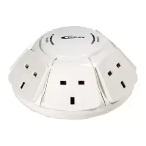 Image of Jedel PowerDome Multi Socket Extension Dome 6-Way 1M Cable 13A...