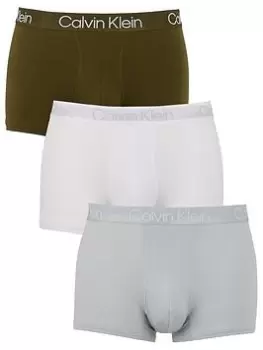 Image of Calvin Klein 3 Pack Modern Structure Trunks, Multi, Size S, Men