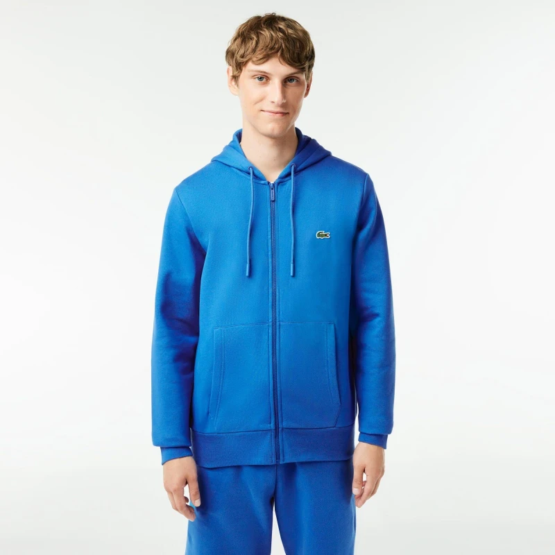 Image of Lacoste Mens Zipped Fleece Hoodie Hilo male XS