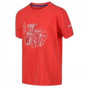 Image of Regatta Bosley III Cotton T-Shirt - Fiery Coral
