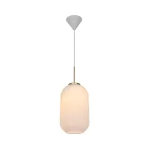 Image of Milford Dome Pendant Ceiling Light Opal white E27
