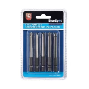 Image of 5 Piece 75MM (3") Screwdriver Bits (PH-PZ Slot)