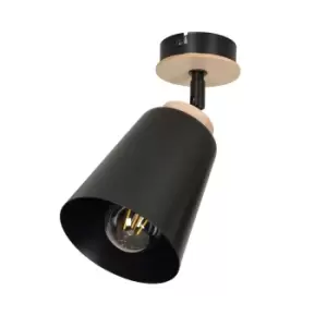 Image of Atlas Black Single Spotlight 1x E27