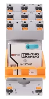Image of Phoenix Contact 2903294 Power Relay, 3Pdt, 8.5A, 250Vac, Socket