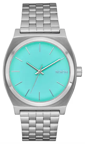 Image of Nixon A045-2084-00 Time Teller Turquoise Dial Stainless Watch