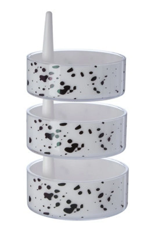 Image of Premier Housewares 3Pc Speckled Plastic Rotary Storage Set White unisex