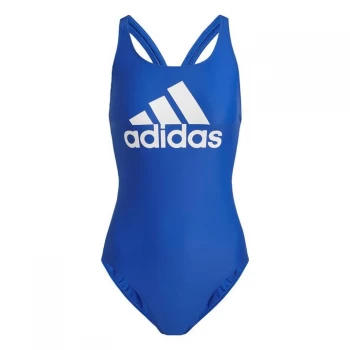 Image of adidas SH3. RO Big Logo Swimsuit Womens - Royal Blue / White