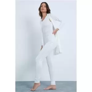 Image of I Saw It First Cream Melange Lounge Jumpsuit - White