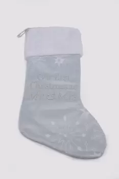 Image of Amore Our First Christmas Together Stocking - Silver