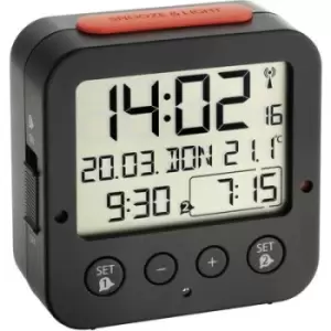 Image of TFA Dostmann 60.2528.01 Radio Alarm clock Black Alarm times 2