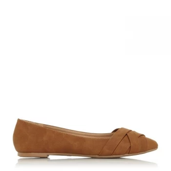 Image of Head Over Heels Dune Harpey Ballet Pumps Womens - Tan351