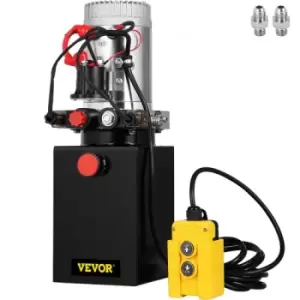 Image of VEVOR DC 12V Hydraulic Pump Power Unit With Remote Control Hydraulic Motor Hydraulic Power Unit, Double Acting with 8 Quart Metal Tank Dump Trailer Hy