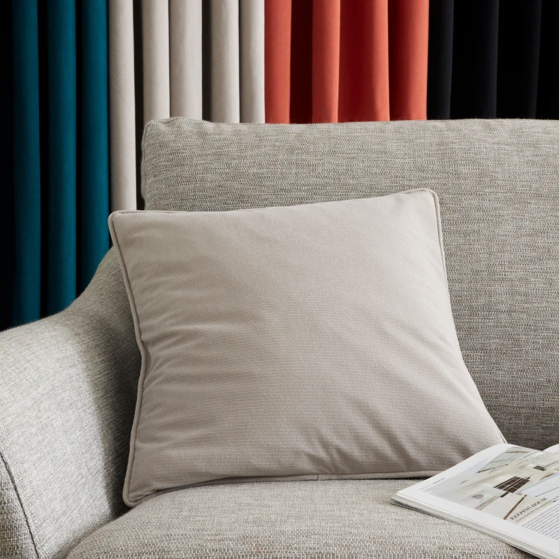 Image of Catherine Lansfield Wilson Velvet Filled Cushion 45cm x 45cm Grey