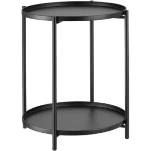 Image of Bedside table Oxford - lamp table, side table, small side table - Black - black