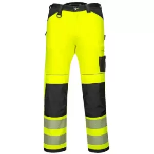 Image of Portwest - PW340YBR41 - sz 41 PW3 Hi-Vis Work Trousers - Yellow/Blue