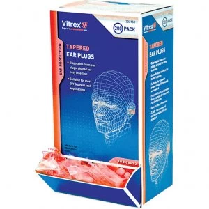 Image of Vitrex Tapered Disposable Ear Plugs Pack of 100
