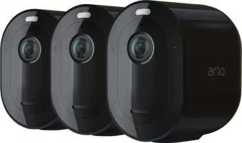 Image of Arlo Pro 4 Wireless Spotlight Security Camera - Black (3 Pack)