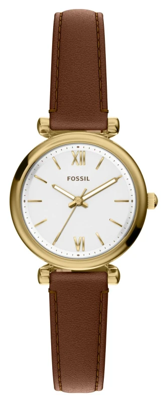 Image of Fossil ES5464 Carlie Three-Hand Quartz (28mm) White Dial / Watch