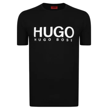 Image of HUGO Dolive Logo T Shirt - Black