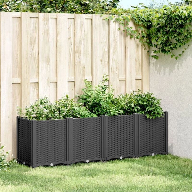 Image of VIDAXL Garden Planter Black 160x40x53cm pp Vidaxl 8721012410657