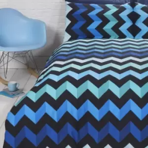 Image of Three d Effect Duvet Set, Blue, Single - Rapport