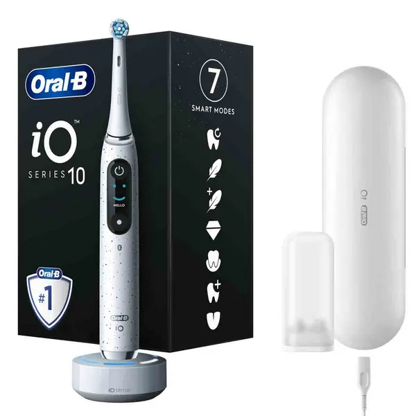 Image of Oral B iO 10 Stardust White Electric Toothbrush