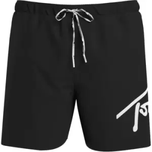 Image of Tommy Hilfiger Signature Logo Drawstring Swim Shorts - Black