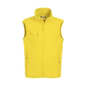 Image of Clique Mens Basic Softshell Gilet (M) (Lemon Yellow)