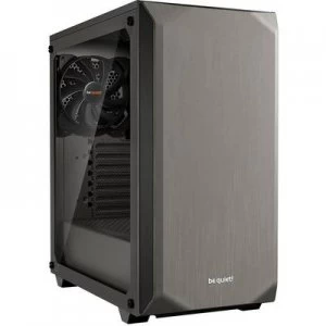 Image of BeQuiet Pure Base 500 Windows Midi tower PC casing, Game console casing Metallic, Grey 2 built-in fans, Window, Dust filter, Insulated