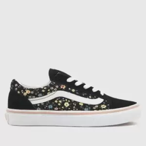 Image of Vans Black Old Skool Girls Youth Trainers