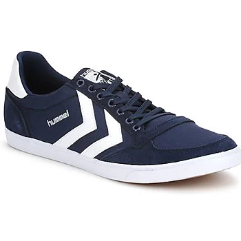 Image of Hummel SLIMMER STADIL LOW mens Shoes Trainers in Blue,8,9,10.5
