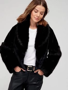 Image of Hugo Boss Faux Fur Jacket Black Size L Women
