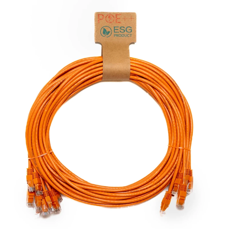 Image of Cablenet Cablenet 1m Cat6 RJ45 Orange U/UTP PVC 24AWG Flush Moulded Booted Patch Lead (PK10) 60-9010P