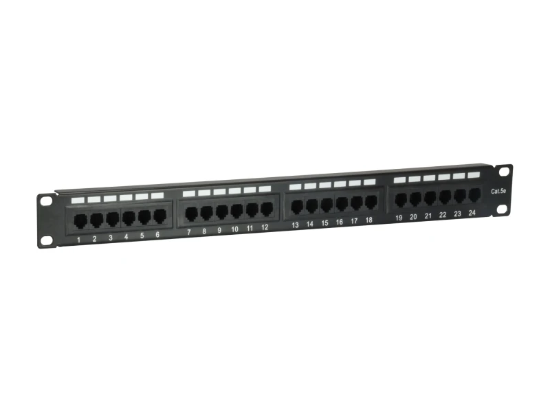 Image of Equip 24-Port Cat.5e Unshielded Patch Panel. Black