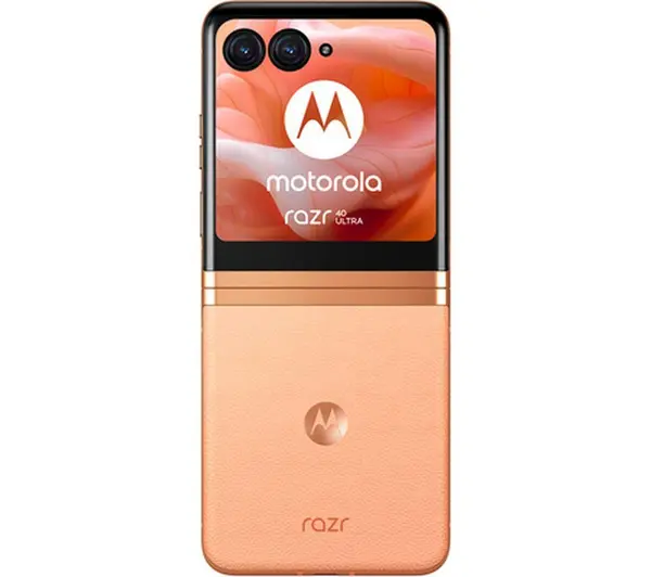 Image of MOTOROLA Razr 40 Ultra - 256GB, Peach Fuzz, Orange 840023259654