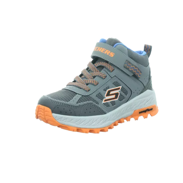 Image of Skechers Boys Fuse Tread Trekor Leather Memory Foam Boots UK Size 1.5 (EU 34) Grey/Charcoal SKE1747-GYCC-1.5