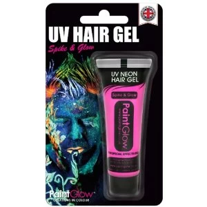 Image of (5 Pack) PaintGlow UV Neon Hair Gel Blister Pack (Pink) 10ml