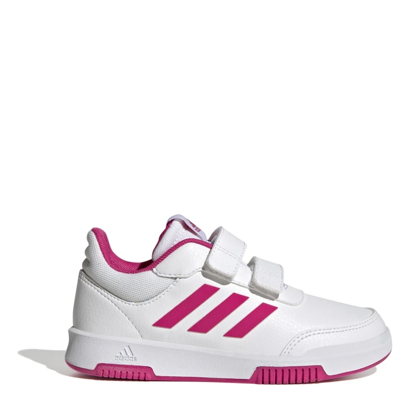 Image of adidas Tensaur Hook and Loop Shoes Girls White/ Pink female C13 (31.5)