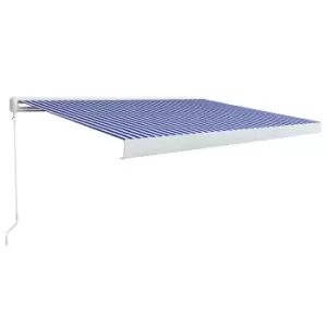 Image of Vidaxl Manual Cassette Awning 300X250 Cm Blue And White
