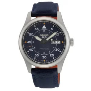 Image of Seiko 5 Sports Military Flieger Automatic Blue Dial Blue NATO Strap Mens Watch SRPH31K1