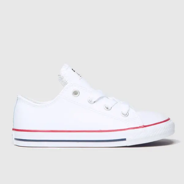 Image of Converse white & red all star oxford Toddler trainers White/Red UK 2 (EU 18)