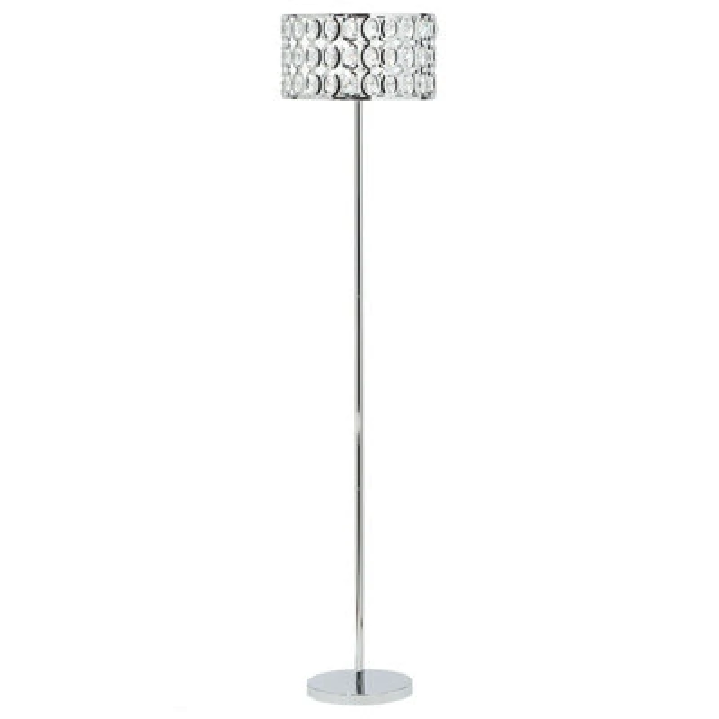 Image of Beliani Floor Lamp Tenna Crystal Silver