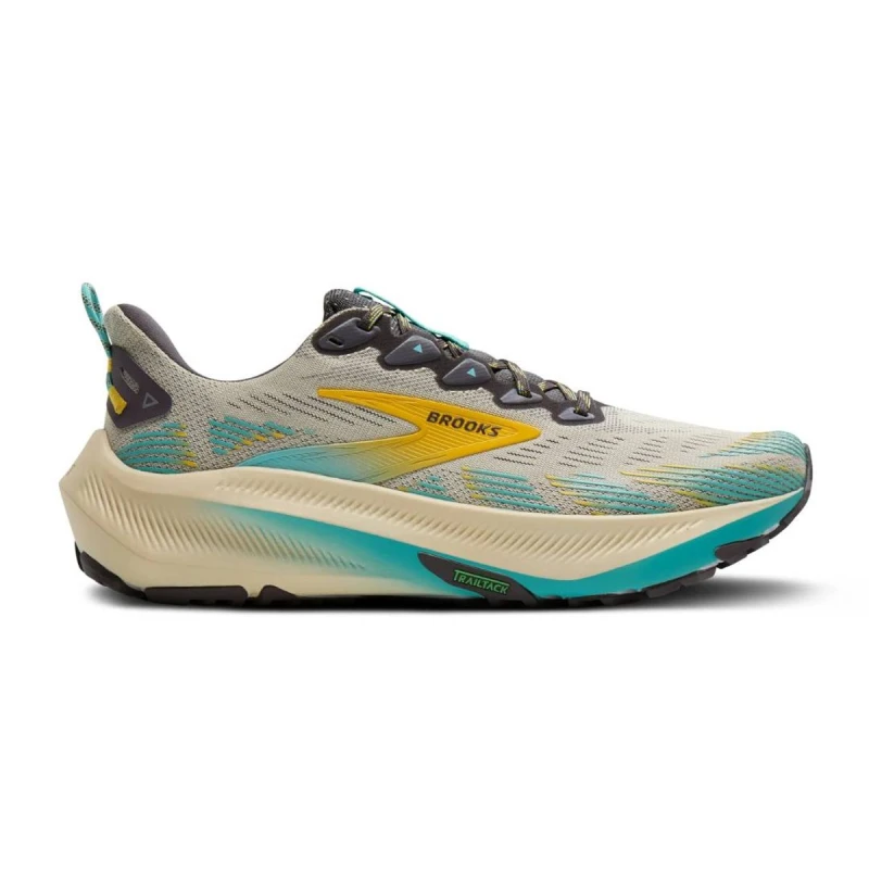 Image of Brooks Brooks Ghost Trail Mens Bleached Sand/rabbit/bluefish - Beige / 11 / Standard