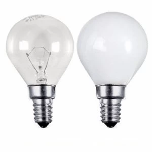 Image of Status 25W Small Edison Screw Golf Ball Bulb - Clear - 10 Pack