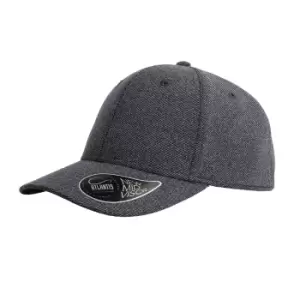 Image of Atlantis Loop Mid Visor Rayon Blend 6 Panel Cap (One Size) (Navy)