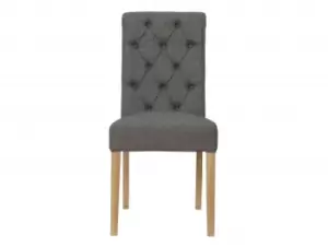 Image of Kenmore Yara Dark Grey Fabric Dining Chair