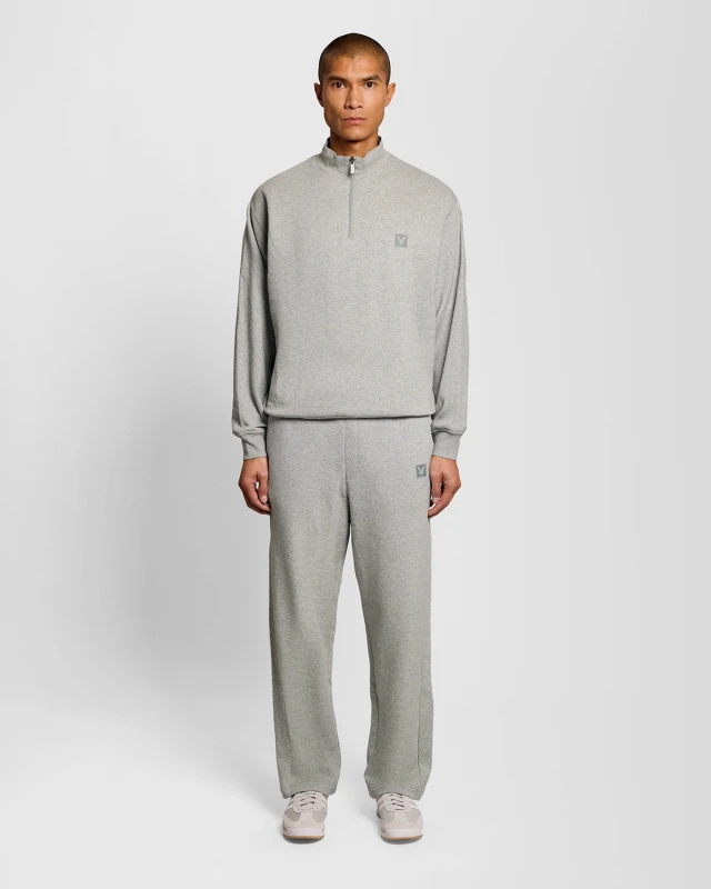 Image of Lyle & Scott Mens Loungewear Straight Leg Jogger in Light Grey Marl