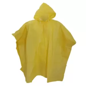 Image of Splashmacs Unisex Lightweight Rain Poncho (ONE) (Yellow)